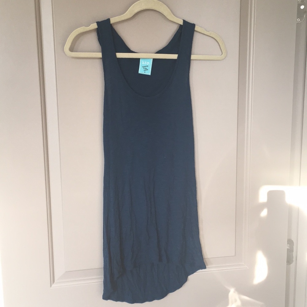 Teal tank with sequin back detail